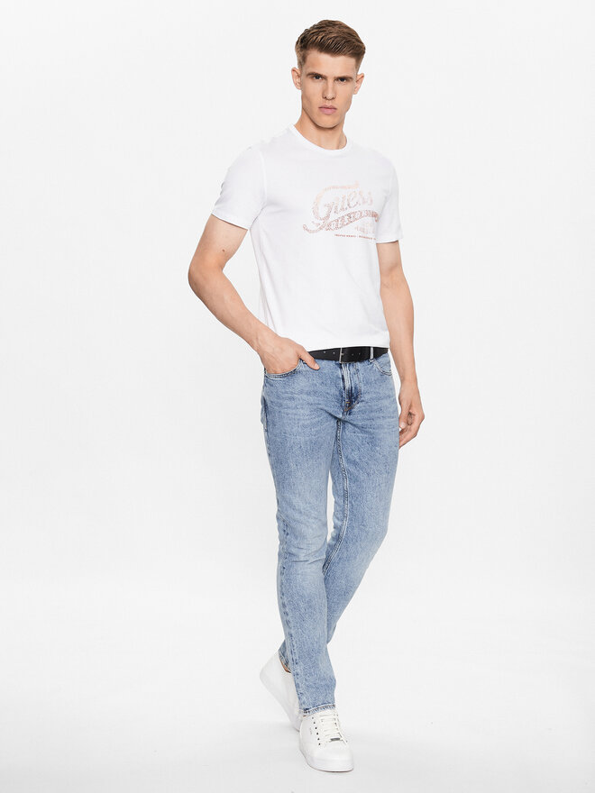 Guess Guess Marškinėliai M3YI27 J1314 Balta Slim Fit