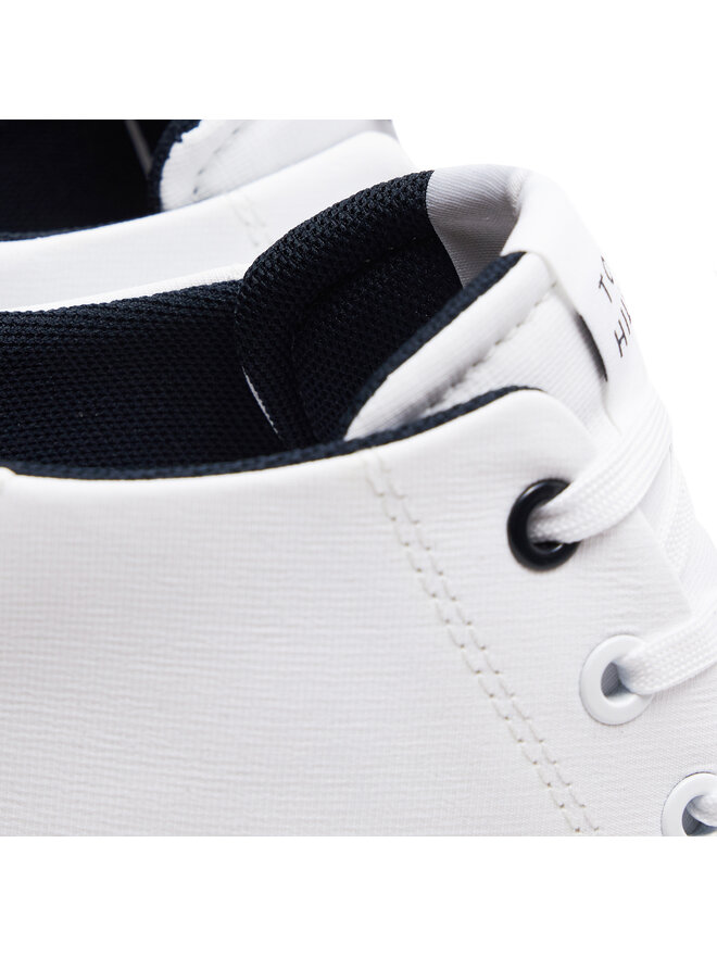 Tommy Hilfiger Sneakersy Tommy Hilfiger Th Hi Vulc Stripes Mesh FM0FM04948 Biały