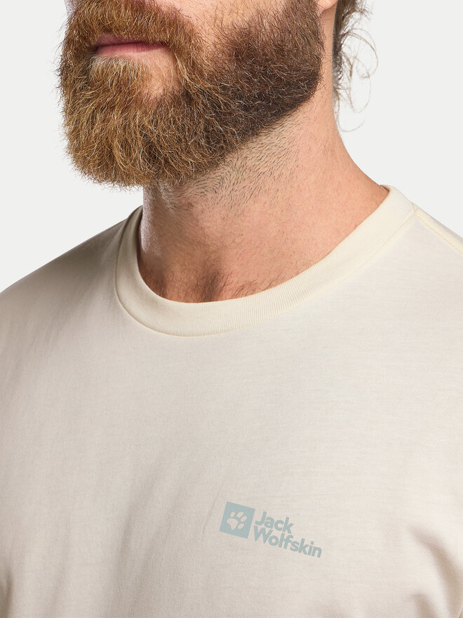 Jack Wolfskin Jack Wolfskin Camiseta Essential 1808382 Écru Regular Fit
