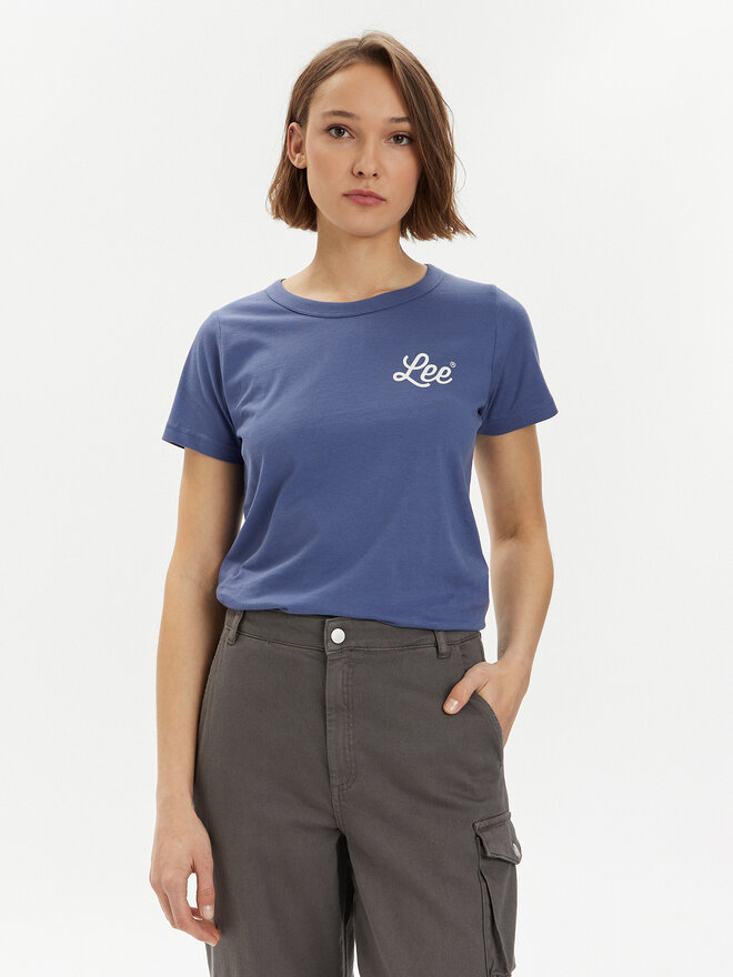 Lee Lee Majica 112350225 Mornarsko modra Slim Fit