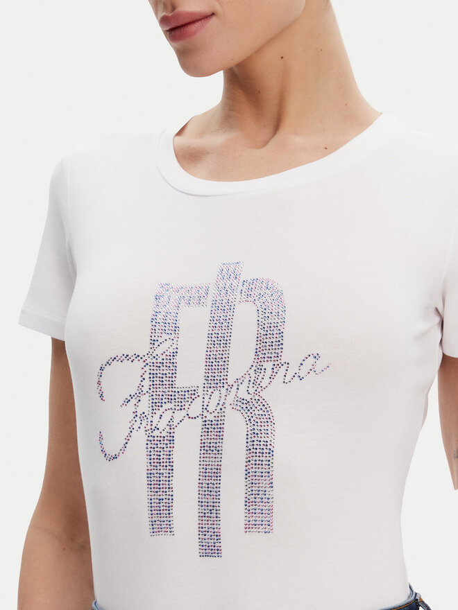 Fracomina Fracomina Camiseta FP25ST3002J449N5 Blanco Slim Fit