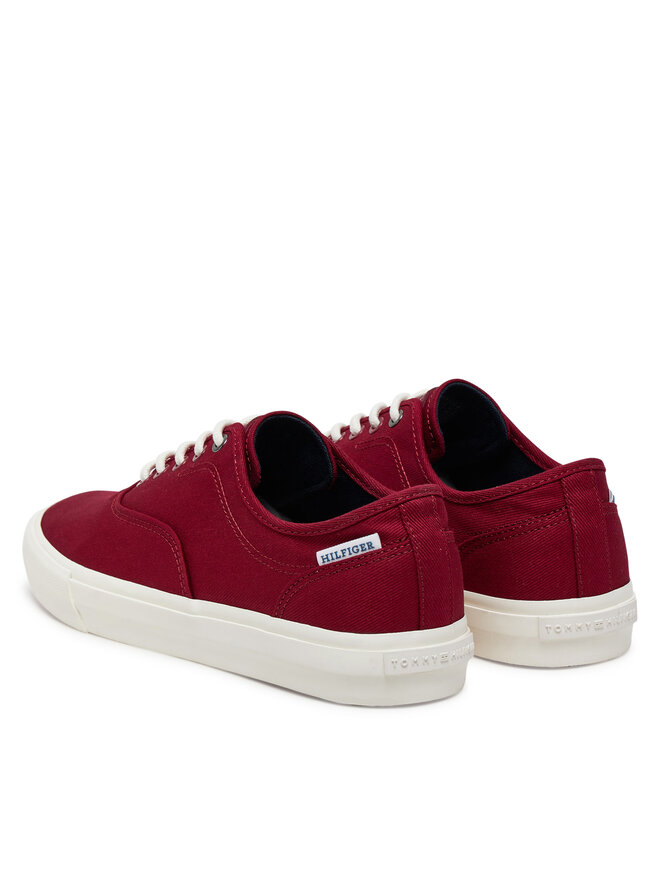 Tommy Hilfiger Teniszcipő Tommy Hilfiger Hi Vulc Oxford Twill FM0FM05400 Piros