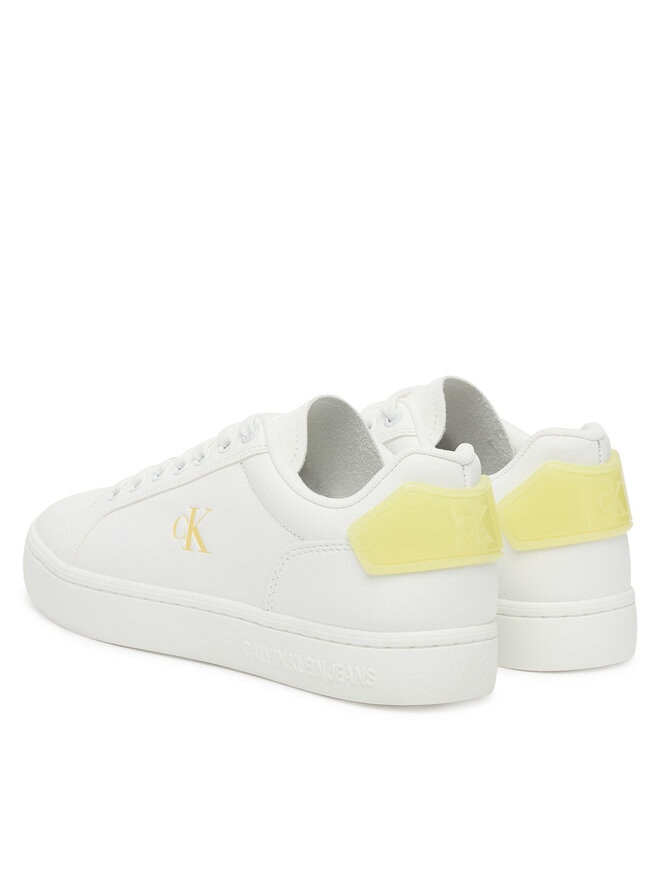 Calvin Klein Jeans Снікерcи Calvin Klein Jeans Classic Cupsole Ru Patch Lth Wn YW0YW01845 Білий