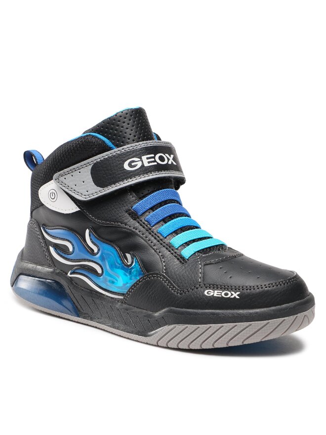 Scarpe Da Ginnastica Geox J Inek Boy Con Luci - Sneaker Basket Style Traspirante Per Bambini - Foto 5