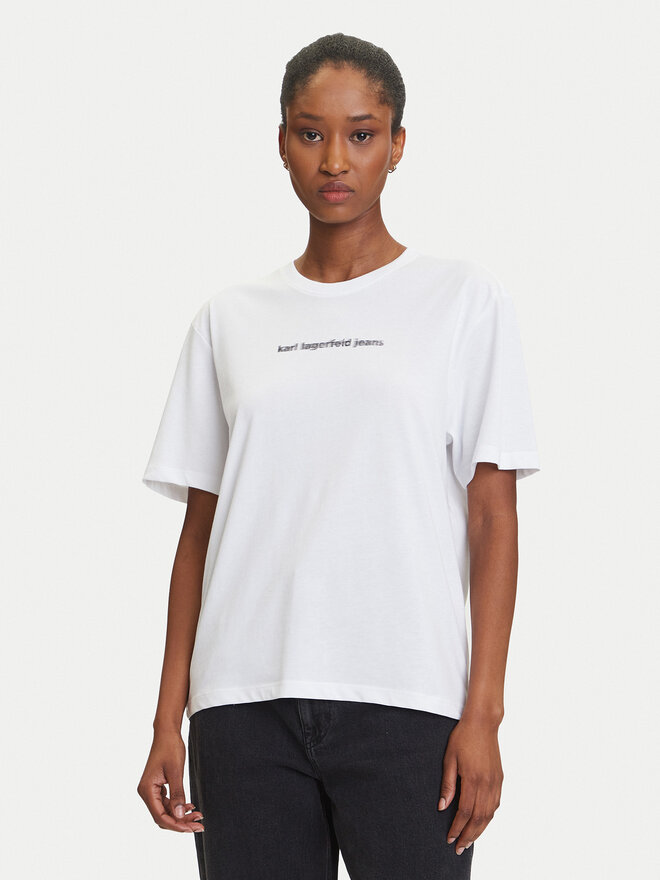 Karl Lagerfeld Jeans Karl Lagerfeld Jeans Camiseta A3W17039 Blanco Regular Fit