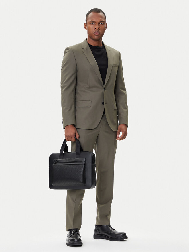 Tommy Hilfiger Τσάντα για laptop Tommy Hilfiger Th Monogram Computer Bag AM0AM13835 Μαύρο