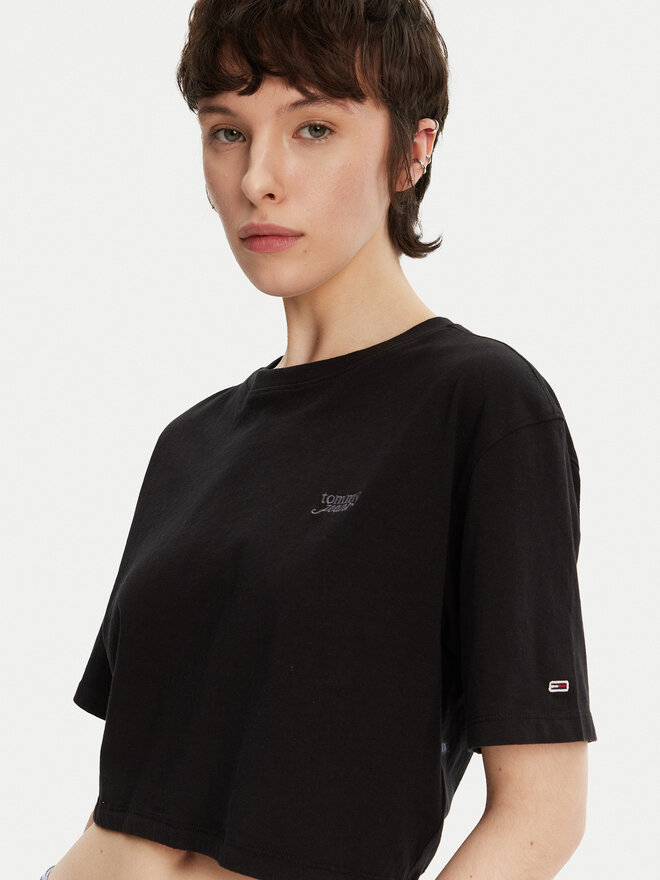 Tommy Jeans Tommy Jeans Marškinėliai DW0DW20324 Juoda Relaxed Fit