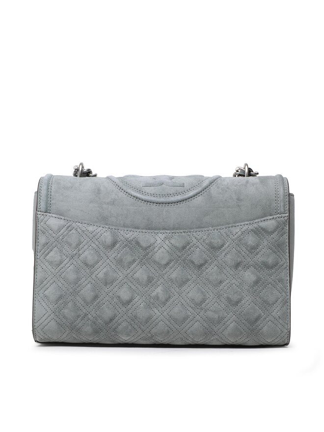 Handtasche Tory Burch Fleming Suede Convertible Shoulder Bag 139069 Blau eschuhe