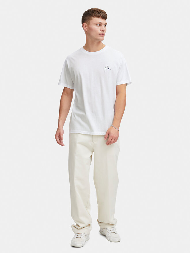 Solid Solid Camiseta Ilias 21108139 Blanco Regular Fit
