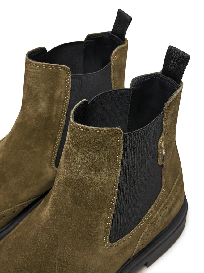 BOSS Klassische Stiefeletten Boss Calev 50523007 Khakifarben