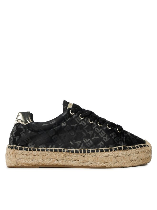 REPLAY Espadrilles Replay Nash Allover GWF22 .000.C0078T Schwarz