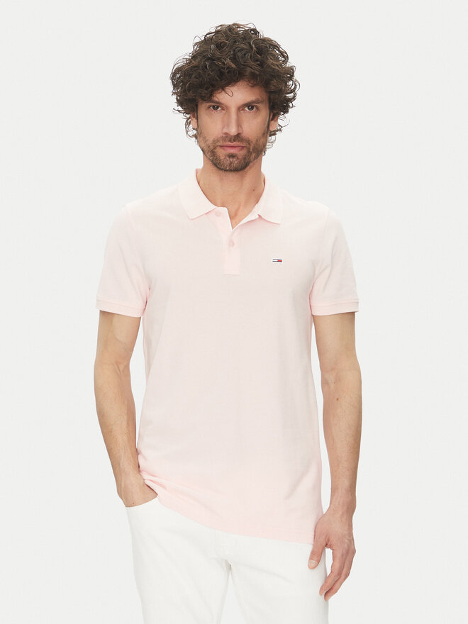 Tommy Jeans Tommy Jeans Poloshirt DM0DM20676 Rosa Slim Fit