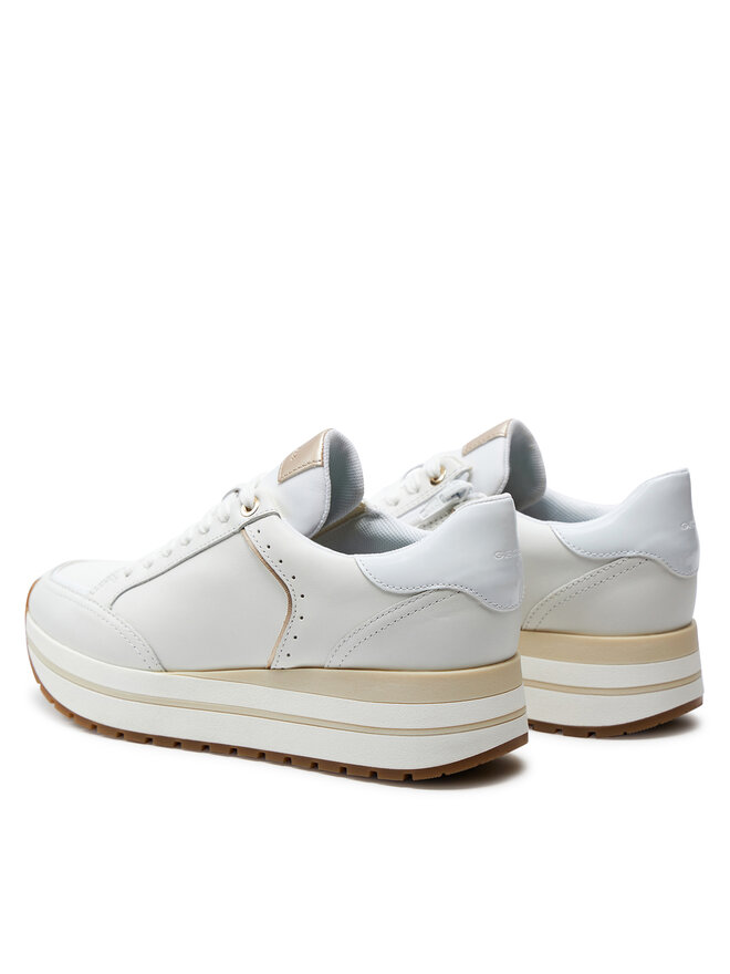 Geox Sneakersy Geox D New Kency D45MZA 08502 C1000 Bílá