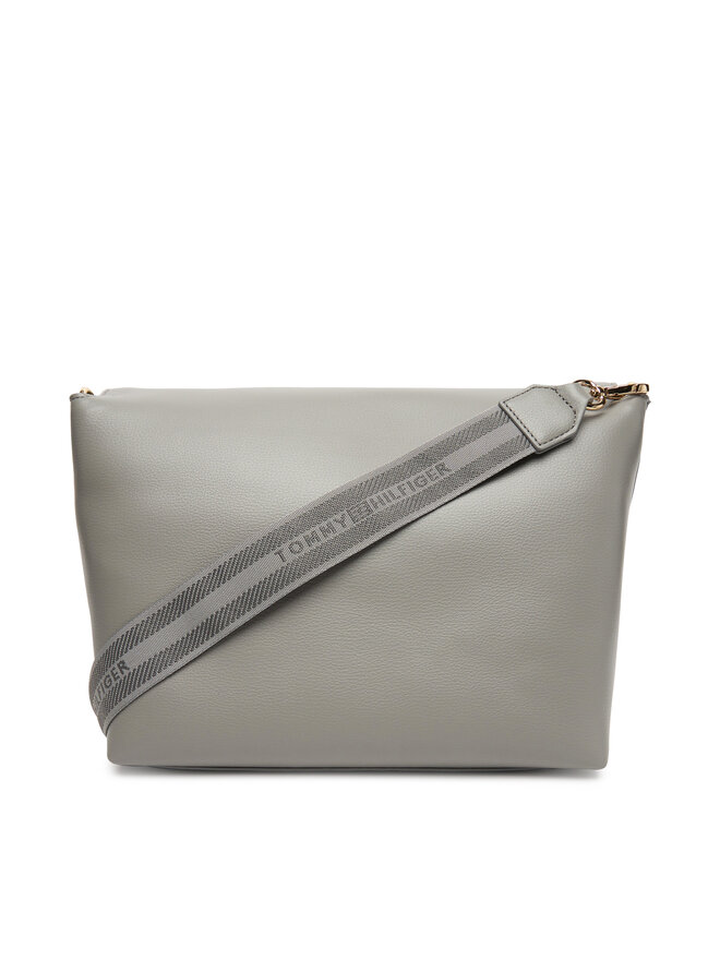 Tommy Hilfiger Handtasche Tommy Hilfiger Th Logotape Med Crossover AW0AW17692 Grau