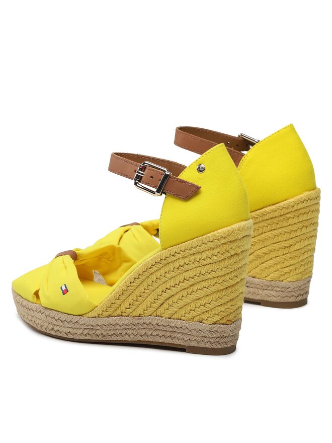 Tommy Hilfiger Espadrillas Tommy Hilfiger Basic Open Toe High Wedge FW0FW04784 Giallo