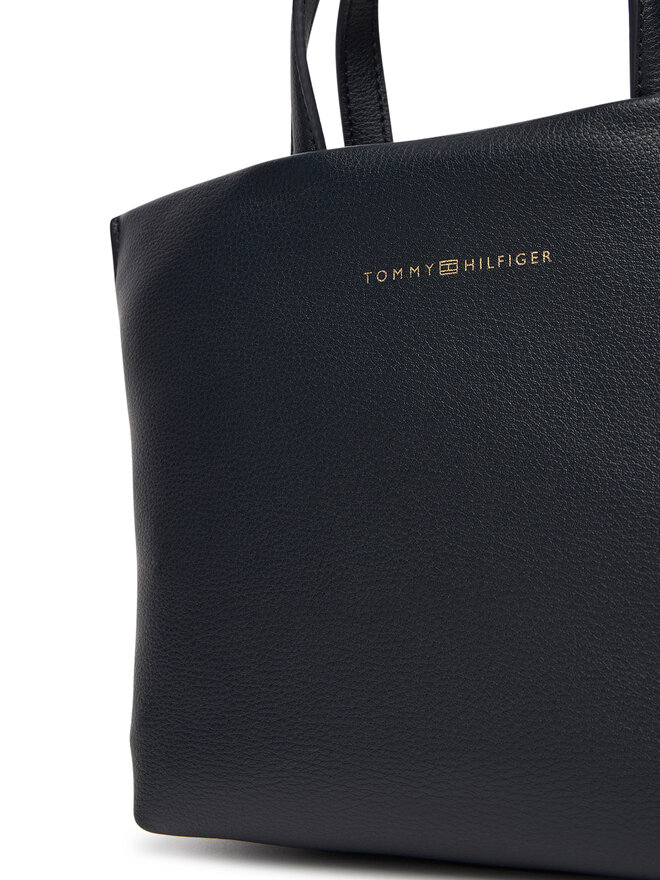 Tommy Hilfiger Ročna torba Tommy Hilfiger Th Logotape Mini Tote AW0AW17694 Mornarsko modra