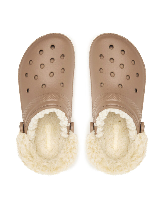 Crocs Pantoletten Crocs Classic Lined Clog 211396 Beige