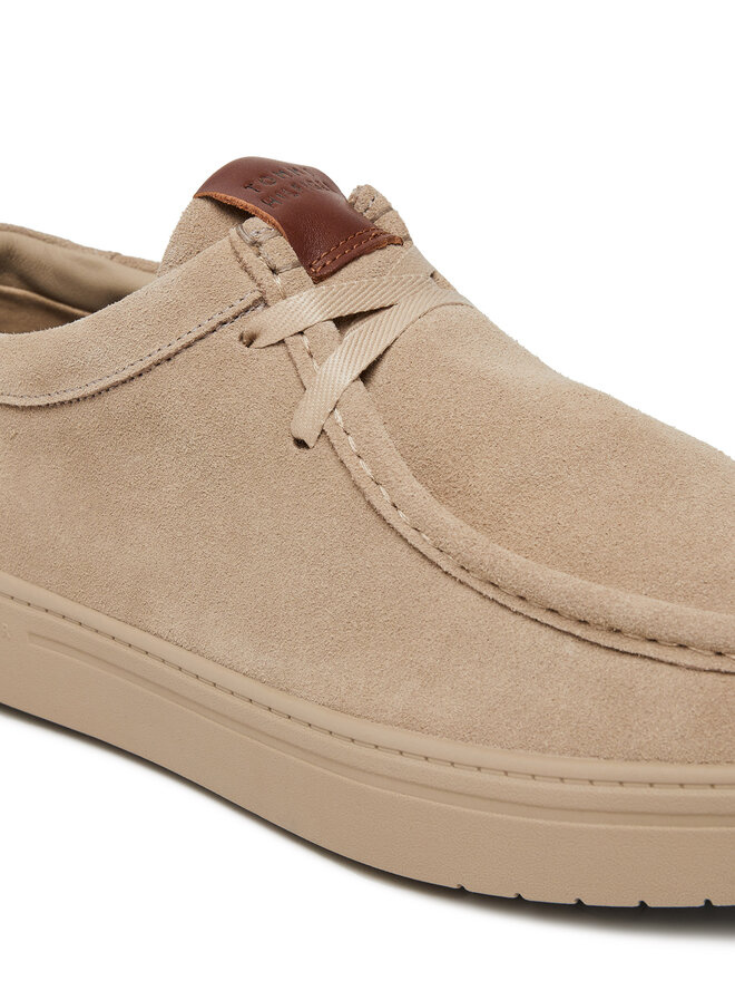 Tommy Hilfiger Halbschuhe Tommy Hilfiger Modern Light Suede Moc Toe Shoe FM0FM05501 Beige