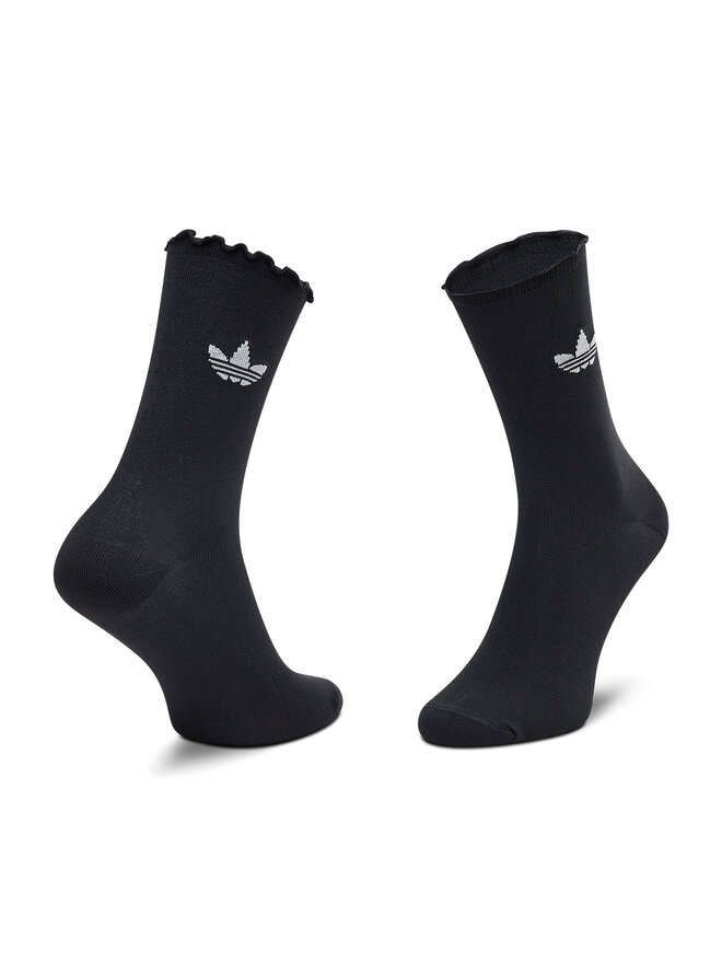 adidas Zestaw 2 par wysokich skarpet unisex adidas Ruffle Crw 2Pp HC9532 Czarny