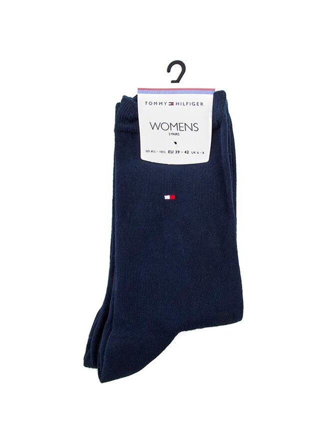 Tommy Hilfiger 2er-Set hohe Damensocken Tommy Hilfiger 371221 Dunkelblau