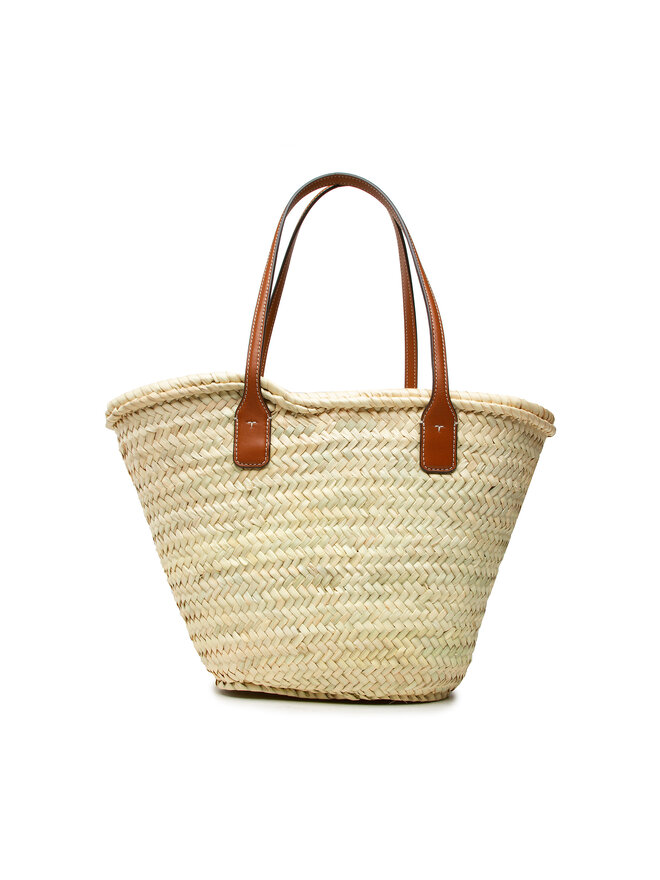 Sac a main Tory Burch Ella Straw Basket Tote 90864 Beige chaussures