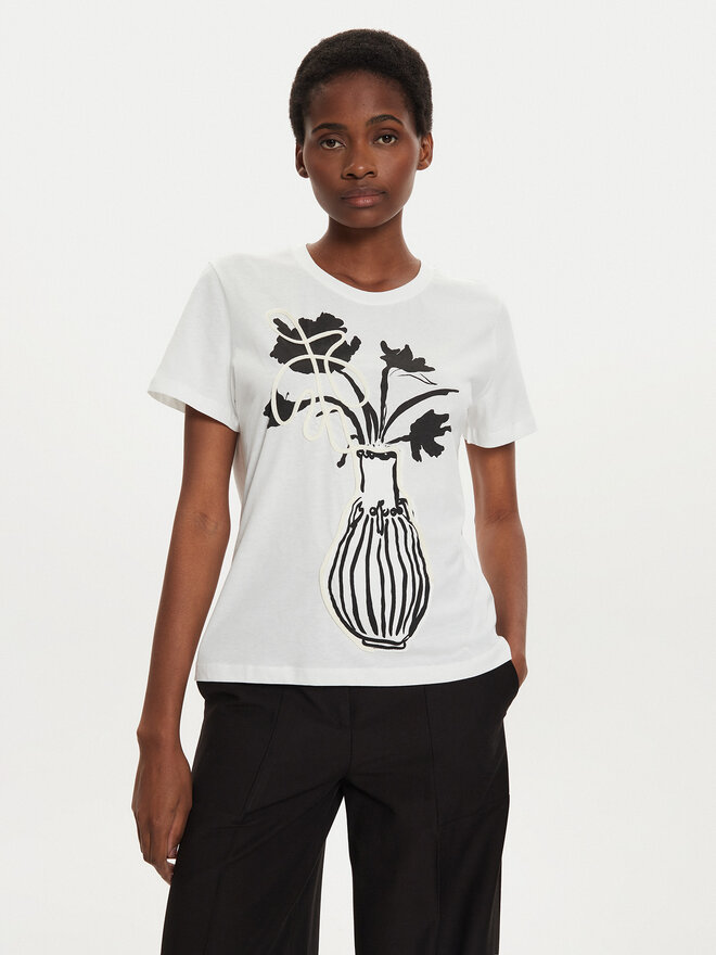 Desigual Desigual Marškinėliai Shadow 24WWTK11 Balta Regular Fit