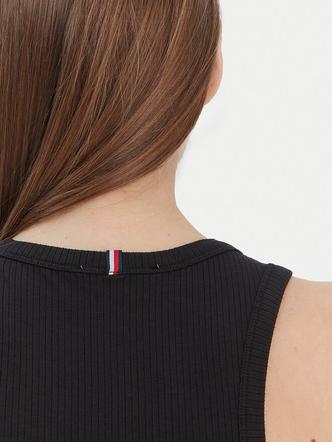 Tommy Hilfiger Tommy Hilfiger Top WW0WW38635 Schwarz Slim Fit