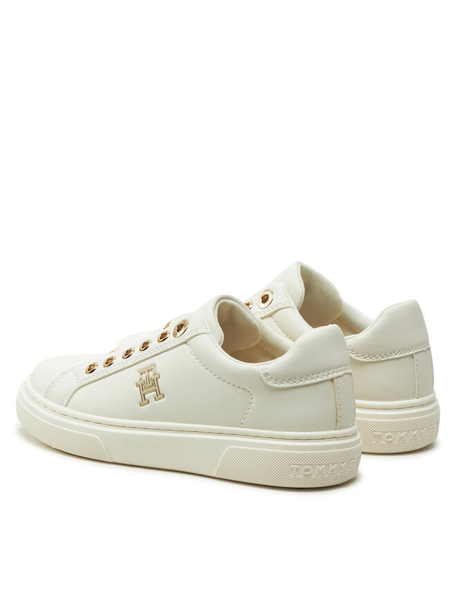 Tommy Hilfiger Sneakersy Tommy Hilfiger Low Cut Sneaker T3A9-33744-1355 M Biały