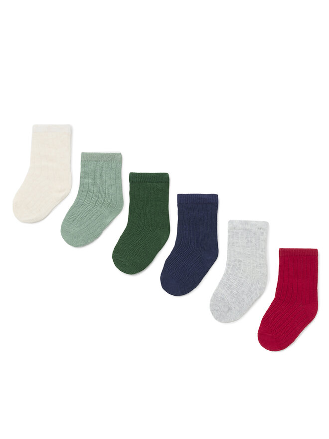 Mayoral Set di 6 paia di calzini lunghi da bambini Mayoral 9.655 Verde