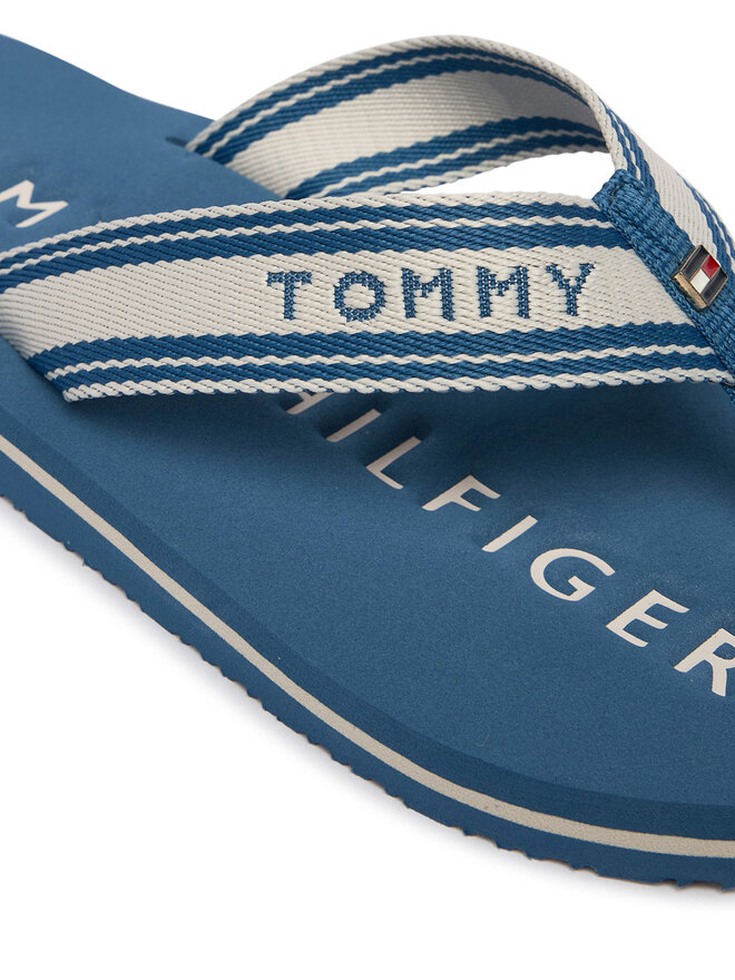 Tommy Hilfiger Zehentrenner Tommy Hilfiger Th Webbing Summer Sandal FW0FW09193 Blau