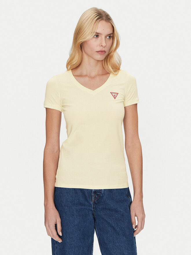 Guess Guess Póló W2YI45 J1314 Sárga Slim Fit