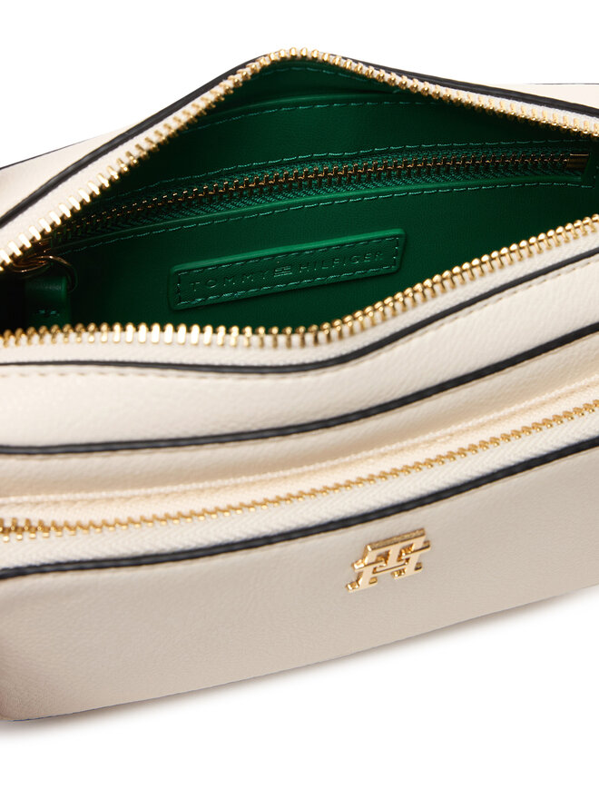 Tommy Hilfiger Handtasche Tommy Hilfiger Th Icon Camera Bag AW0AW18120 Écru
