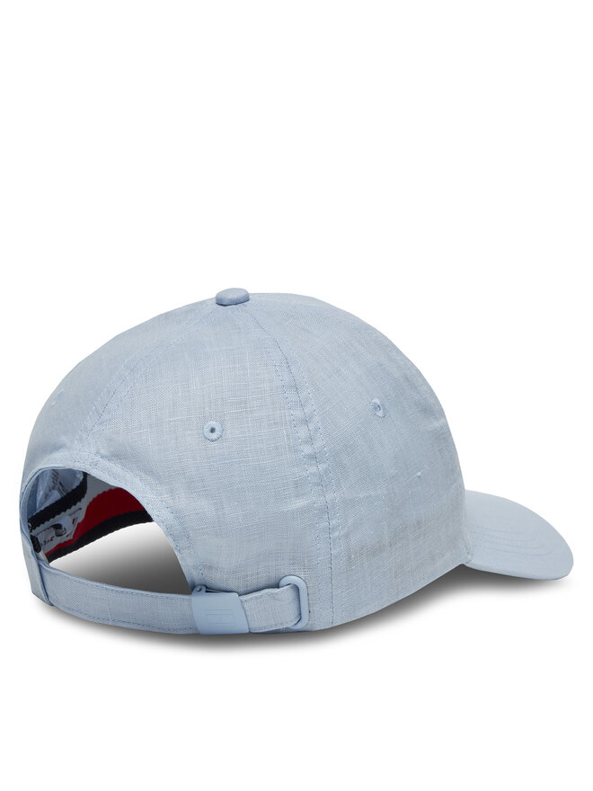 Tommy Hilfiger Șapcă Tommy Hilfiger Essential Flag Linen Cap AW0AW17130 Albastru celest
