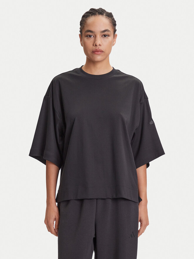 adidas adidas T-Shirt ALL SZN Soft Lux JM3800 Μαύρο Loose Fit