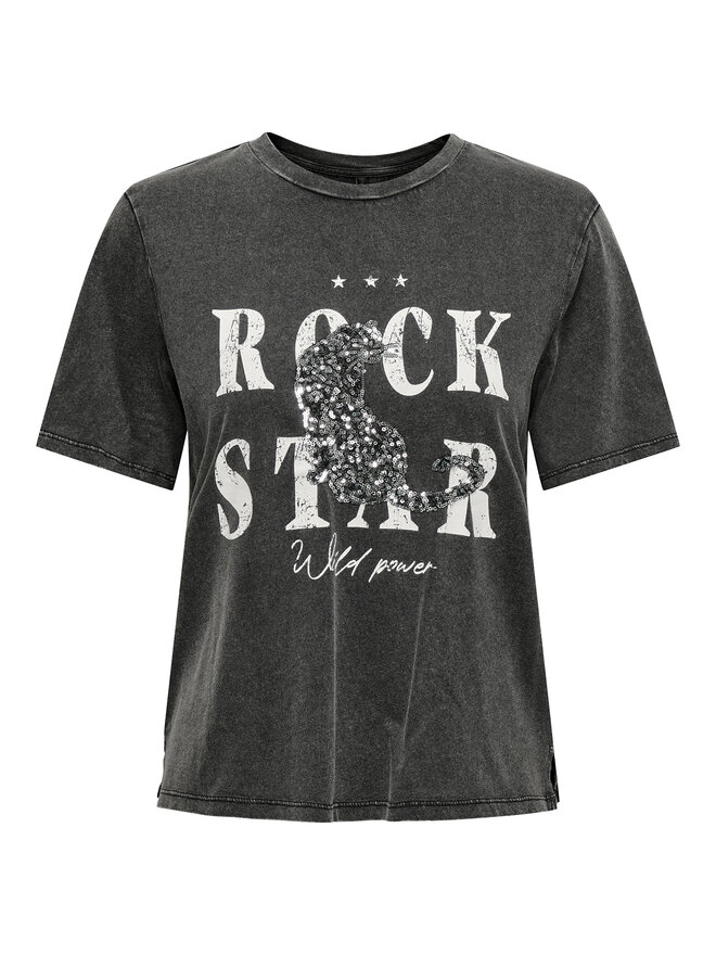 ONLY ONLY Camiseta Lucy 15346786 Gris Regular Fit