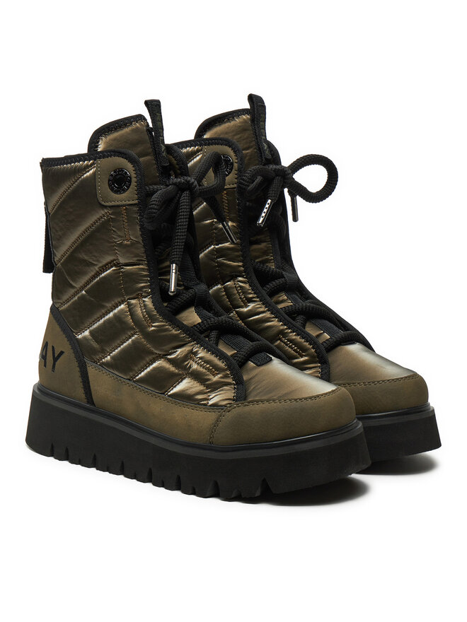 REPLAY Īsie zābaki REPLAY Melrose Lace Lace-Up GWF2H.000.C0012T Zaļš