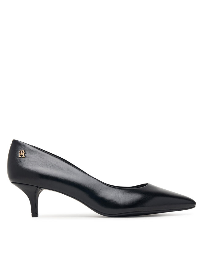 Tommy Hilfiger Pumps Tommy Hilfiger Kitten Heel Court Leather Shoe FW0FW09526 Schwarz