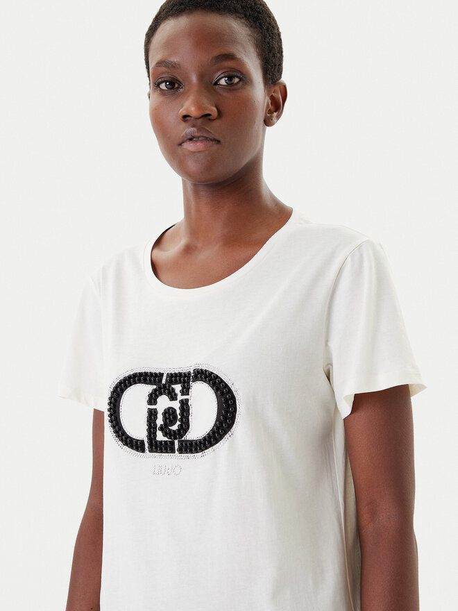 Liu Jo Sport Liu Jo Sport Camiseta TF5280 JS923 Écru Regular Fit
