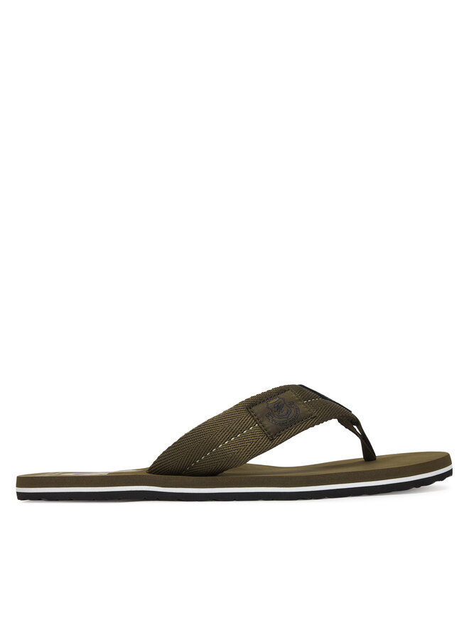Tommy Hilfiger Zehentrenner Tommy Hilfiger Patch Hilfiger Beach Sandal FM0FM05804 Grün