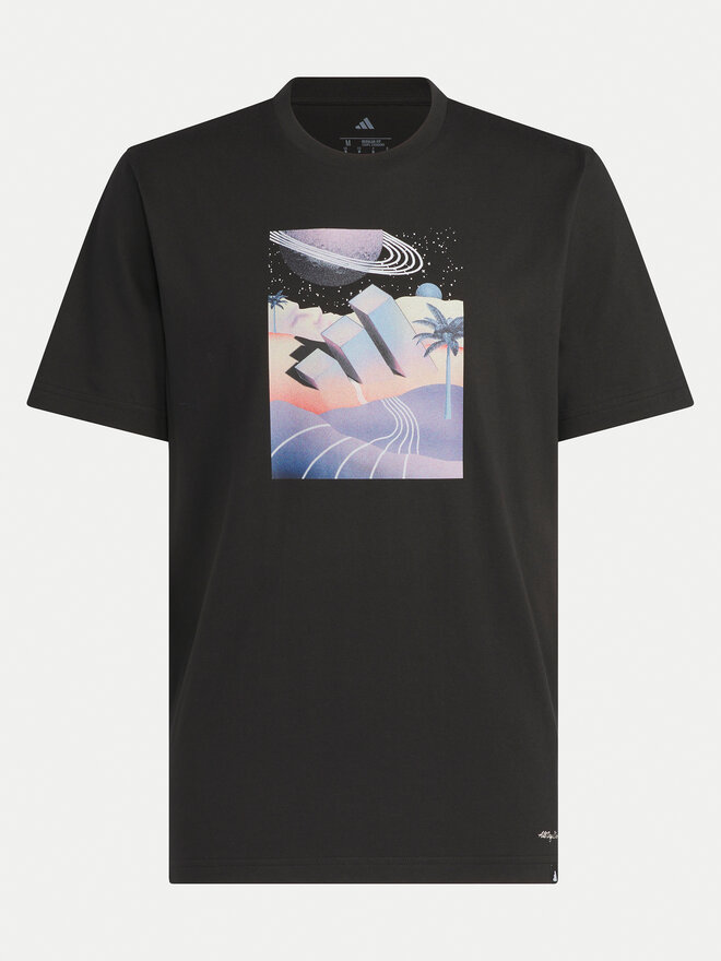 adidas adidas Marškinėliai All Day I Dream About Summer JI9417 Juoda Regular Fit