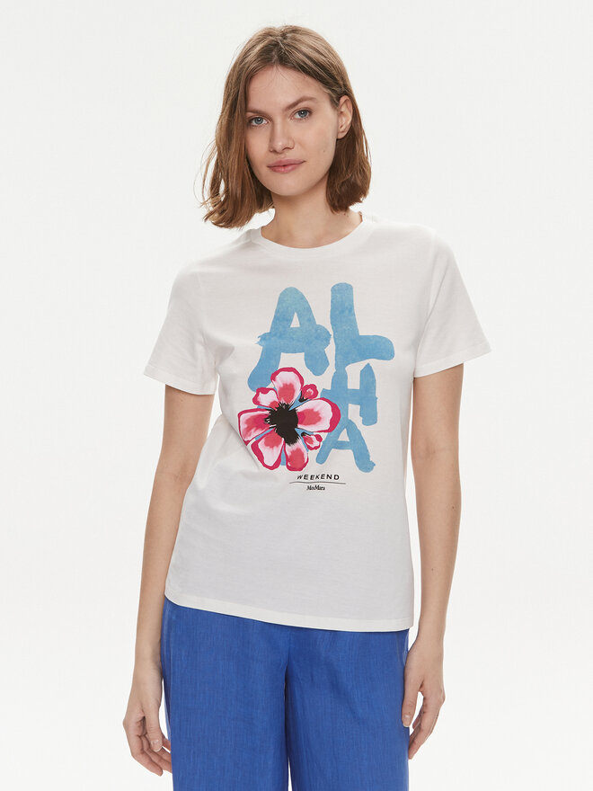 Weekend Max Mara Weekend Max Mara Camiseta Yen 2415971052 Blanco Regular Fit