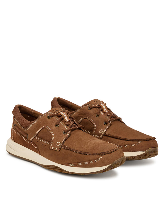Clarks Туфлі Clarks Sailview Lace 26176971 Коричневий