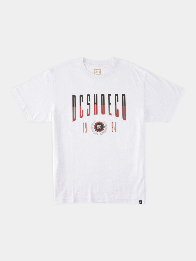 DC DC Marškinėliai Dropout Tees ADYZT05304 Balta Regular Fit