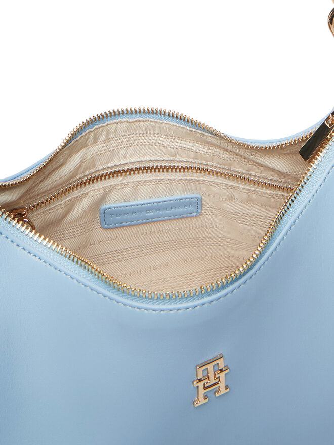 Tommy Hilfiger Handtasche Tommy Hilfiger Th Essential Shoulder Bag AW0AW18373 Hellblau
