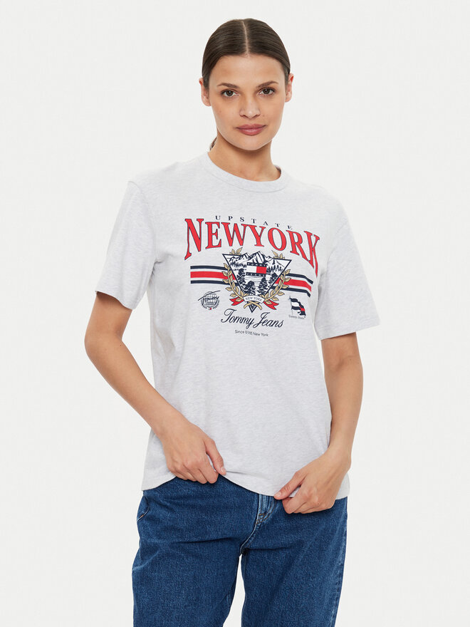 Tommy Jeans Tommy Jeans Marškinėliai Vintage DW0DW18410 Pilka Relaxed Fit