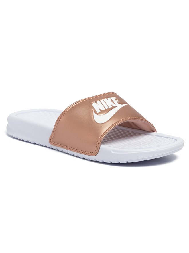 Mules sandales de bain Nike Benassi Jdi 343881 108 Or chaussures