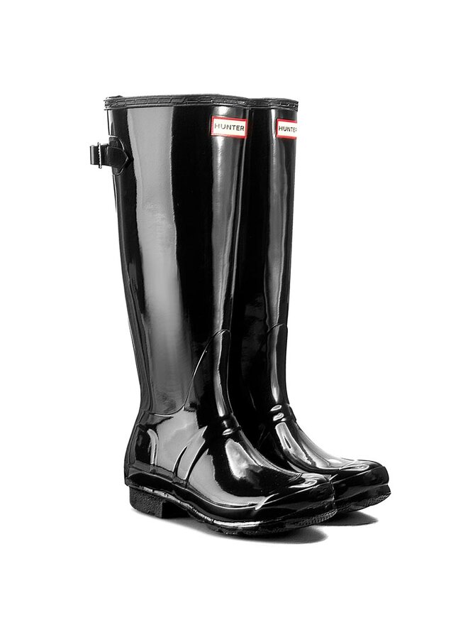 Hunter Гумени ботуши Hunter Org Back Adjust Glos WFT1001RGL Черен