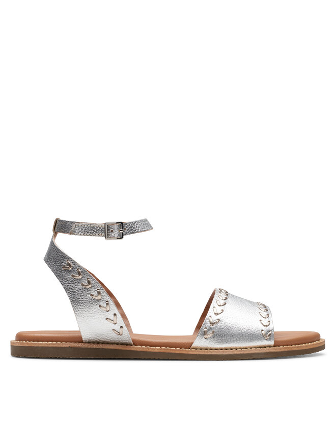 Clarks Sandały Clarks Maritime May 26176293 Srebrny