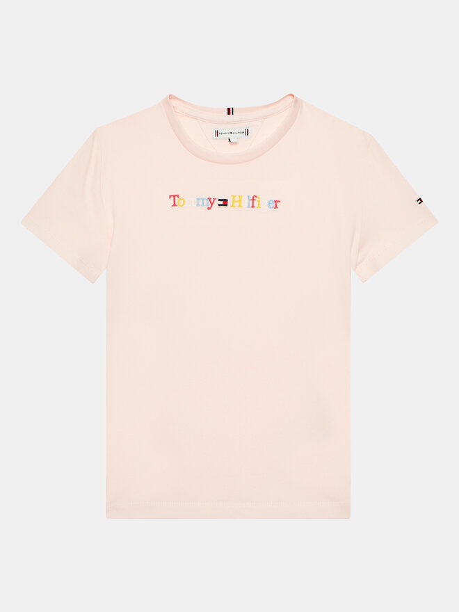 Tommy Hilfiger Tommy Hilfiger Marškinėliai KG0KG07263 D Rožinė Regular Fit