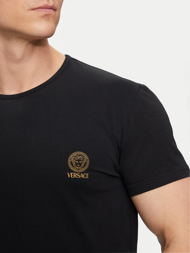 Versace Versace Camiseta Medusa AUU01005 Negro Slim Fit